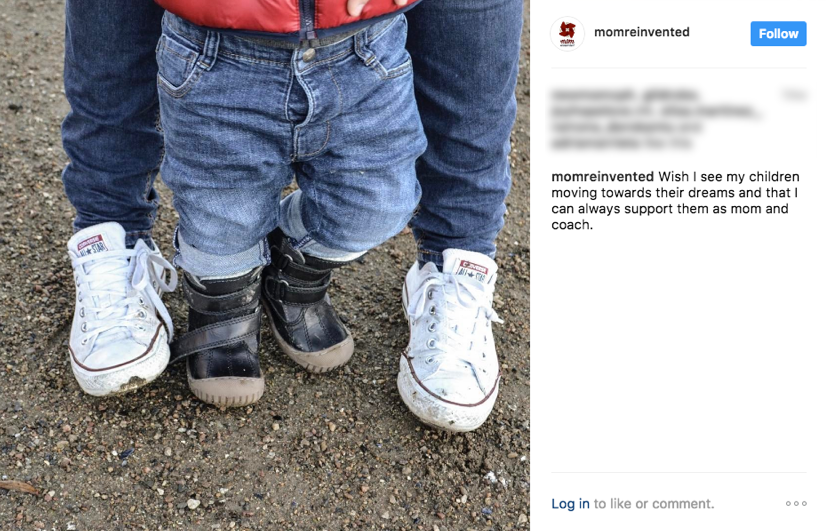 Close up to Mother and Baby feet walking together